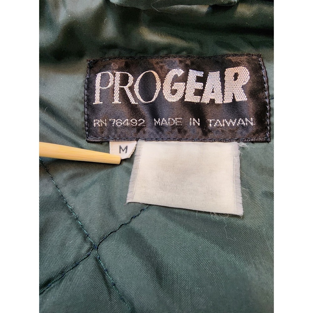 VINTAGE Pro Gear 90s Winter Ski Jacket Satin Nylon Womens Size Medium Jade Green - Picture 9 of 16